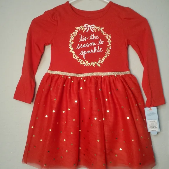 cat and jack red christmas dress Cat and jack red Christmas dress